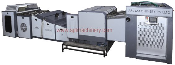 APL-UV 2030 FULLY AUTOMATIC UV COATING & CURING MACHINE (SPOT & FULL) Conveyor Model with stacker